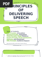 Principles of Delivering a Speech