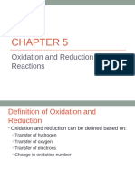 CHAPTER 5 OXIDATION AND REDUCTION REACTIONS