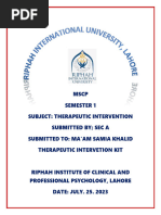 Therapeutic Intervention Kit Final