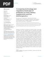 Comparing technology and regulatory landscape of probiotics as food, dietary supplements and live biotherapeutics