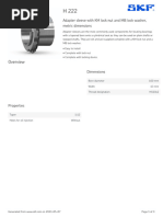 SKF H 222 specification