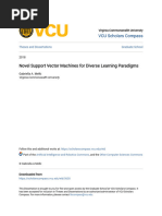 Novel Support Vector Machines for Diverse Learning Paradigms