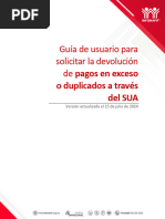 Guia de Usuario Para Solicitar La Devolucion de Pagos en Exceso o Duplicados Generados en SUA