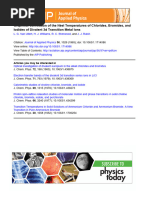 Graphical Correlation of the Néel Temperatures of Chlorides, Bromides, And Iodides of Divalent 3d Transition Metal Ions