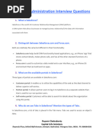 SFDC Interview Questions - Admin