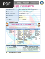 SESIÓN DE APRENDIZAJE - MATEMATICA