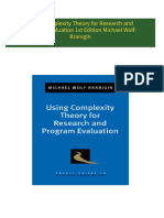 PDF Using Complexity Theory for Research and Program Evaluation 1st Edition Michael Wolf-Branigin download