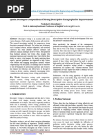 Quick: Strategies Composition of Strong Descriptive Paragraphs for Improvement 