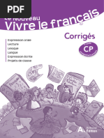 CP Nouveau Vivre Le Francais _Corrigés