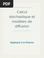 Calcul stochastique et modèles de diffusion