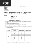 Physics Paper 2 Questions 2