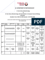 TT- B.TECH BIOTECH-V SEMESTER