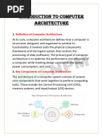 1- Introduction to Computer Architecture