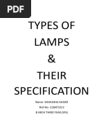 TYPES OF lamps