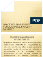 Oraciones Adverbiales Condicionales Finales y Causales