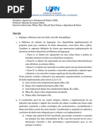 Lista de Exercícios - Unidade 1