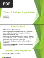 Types of Business Organization