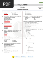 Units and Dimension _ DPP 01 __ Uday 2.0 2025