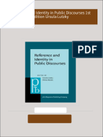 Get Reference and Identity in Public Discourses 1st Edition Ursula Lutzky free all chapters