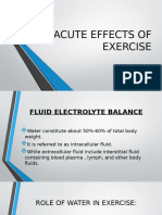 Acute Effects of Exercise