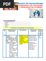 3° SESIÓN DÍA 2 REL CONOCEMOS LAS CUALIDADES Y PRIVILEGIOS DE LA VIRGEN MARÍA