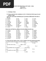 G7 - REVISION FOR THE FINAL TEST