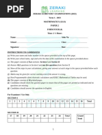 Mathematics - Mathematics Form 4 Paper 2 - Question Paper