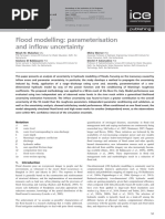 Flood modelling parameterisation and inflow uncertainty