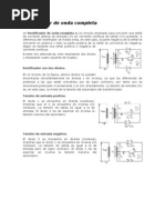 Rectificador de Onda Completa y Media