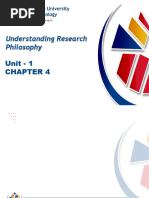 Research Methods - Unit 1 Chapter 4