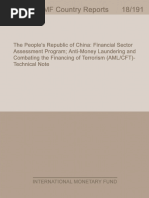 The People's Republic of China Financial SectorAssessment Program; Anti-Money Laundering andCombating the Financing of Terrorism(AMLCFT)Technical Note