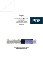 How Does Poverty Affect Migration Choice? A Review of Literature Hugh Waddington and Rachel Sabates-Wheeler