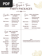 Toca Brigade and terrace Party package 