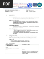 4 A's Detailed Lesson Plan Grade 9- Fundamental Position of arms and feet in Folk dance