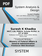 System Analysis & Design