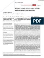 Evaluation Clinical Practice - 2021 - Wronikowska - Systematic review of applied usability metrics within usability