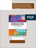 Dialogues on Italian Constitutional Justice A Comparative Perspective 1st Edition Vittoria Barsotti Marta Cartabia Andrea Simoncini Paolo Carozza 2024 Scribd Download