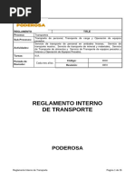 REGLAMENTO INTERNO DE TRÁNSITO - RITRA