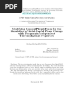 Modifying buoyantPimpleFoam for the Simulation of Solid-Liquid Phase Change with Temperature-dependent Thermophysical Properties