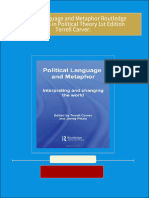 Immediate download Politics Language and Metaphor Routledge Innovations in Political Theory 1st Edition Terrell Carver: ebooks 2024