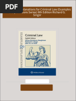 Examples & Explanations for Criminal Law (Examples & Explanations Series) 8th Edition Richard G. Singer 2024 Scribd Download