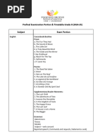 Grade-9 Prefinal (2024-25) Syllabus and Timetable