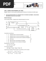 TP N3 Localisation de Défaut Capteurs sur un Système Chaudière – Echangeur par la Méthode de l’Espace de Parité