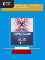 Sharp Focusing of Laser Light 1st Edition Victor V. Kotlyar (Author) 2024 Scribd Download