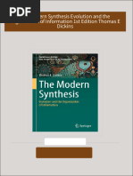 The Modern Synthesis Evolution and the Organization of Information 1st Edition Thomas E Dickins 2024 scribd download