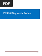 PB980 Error Codes