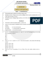 JEE Main Test - 08 (Paper - 01) _ Answer Key & Solution Explanation _ 15-Dec-2024