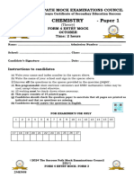 FORM 4 ENTRY CHEMISTRY PP1 QS