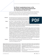 Benedetti Panici P,  et al. Systematic pelvic lymphadenectomy vs. no lymphadenectomy in early-stage endometrial carcinoma. randomized clinical trial. J Natl Cancer Inst 2008 100  1707 16.