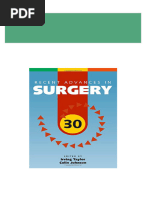 Get Recent Advances in Surgery 30 30th Edition Irving Taylor free all chapters